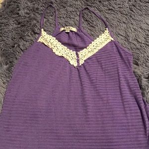 Purple stripped tank top